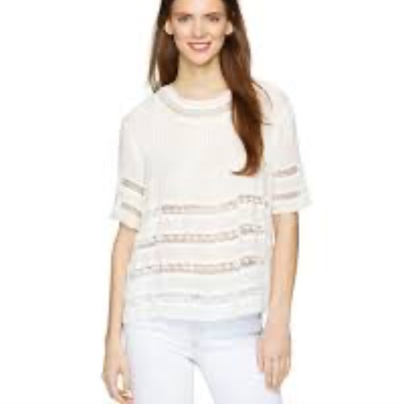 Wilfred Tops - Aritzia Wilfred Beaufort Lace Off White Blouse S
